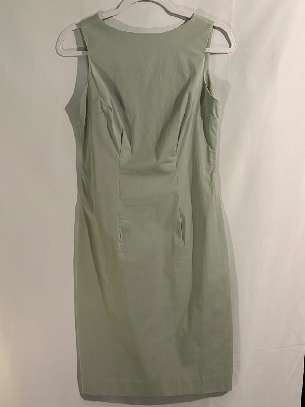 Moda International Sleeveless Midi Sheath Dress in Sage Green